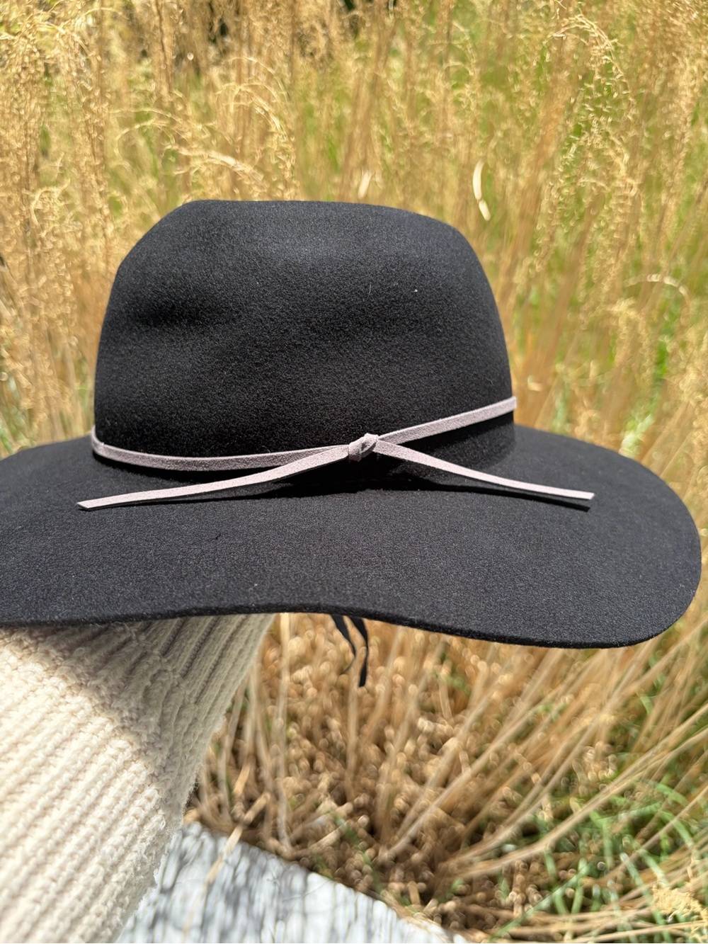 San Diego Hat Company Black Felt Wide Brim Hat Band 100% Wool NWT